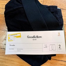 Goodfellow  Co Mens 2 Pack Trunks Black Cotton Stretch Tag Free Small 30-31