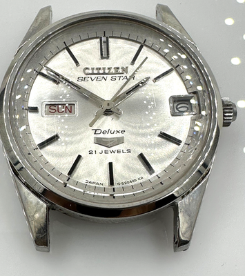ス*グ様 CITIZEN SEVENSTAR DELUXE Citizen Watch Seven Star Deluxe 4-520271TA Automatic 21 Jewels
