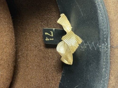 Vtg Mallory By Stetson Brown Felt Cowboy Hat 7 1/4 Feather Band Phoenix Arizona - Picture 13 of 18