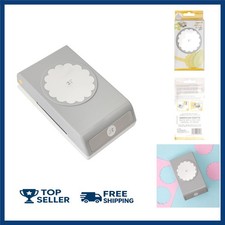 Circle Punch Crafting Tool 2.25 Inch Silver Safety Lock for Scrapbooking