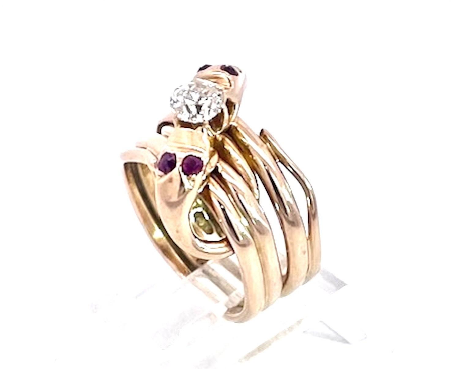 Double Snake Ring Lovers Knot - image 9
