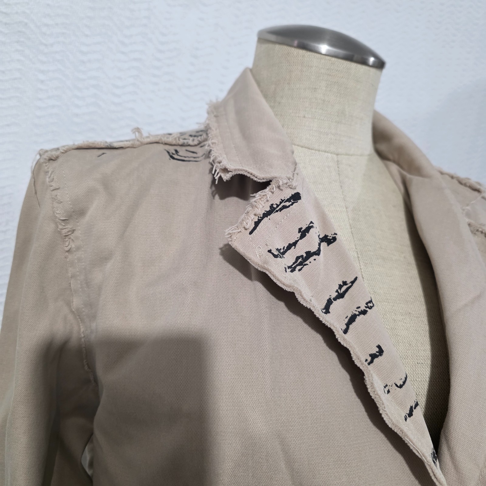 Chico's  Beige JACKET  Threads  Pattern Cotton Bl… - image 5