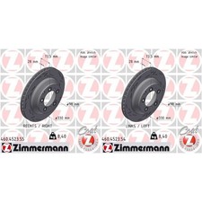 2x ZIMMERMANN BLACK Z 330mm BREMSSCHEIBEN HINTEN passend für PORSCHE CAYENNE