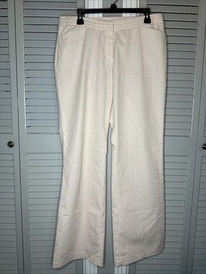 Bernadette Conte Women's Pants Pink Travel Ready Stretch Wide Leg 10 Flat Front