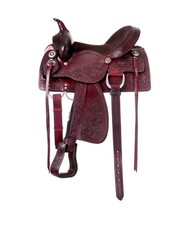 Western Barrel Saddle, Saddle With Complete Horse Tack Set, Leather Saddle
