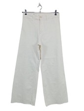 ZARA High Waist Jeans Damen Jeans Gr. DE 42 wollweiß Casual-Look