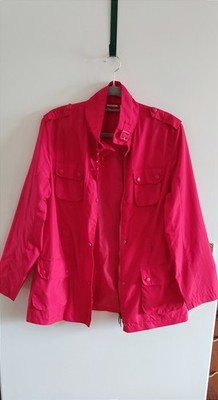 Basic Line Damen Jacke Blazer Gr. 42 Rot Windjacke Sommerjacke Longjacke 