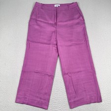 Stockholm Atelier & Other Stories Pants 12 High Rise Wide Leg Pink Viscose Blend