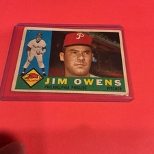 1960 Topps #185 Jim Owens EX-EXMINT GRAY BACK