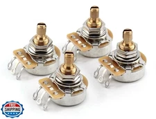 4x TAOT Custom CTS 500K Pot 3/8” Short Split Shaft Audio Taper 10% Tolerance