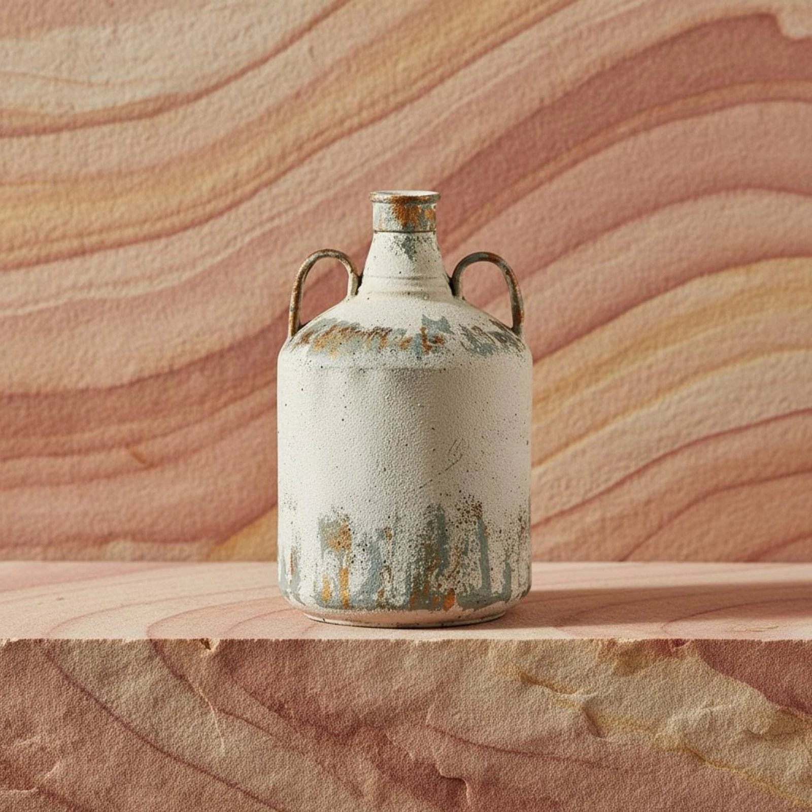Weathered Elegance Planter Minimalist Rustic Vase Gift Suggestion for Desktop