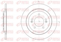 Remsa 2X Bremsscheibe Ø284Mm Hinten Voll FüR Hyundai I30 1.4 1.6 Crdi KIA Cee'd