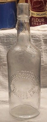 MONROE LOUISIANA TERRELL & GOODGAME Quart Whiskey Bottle Mail Order House
