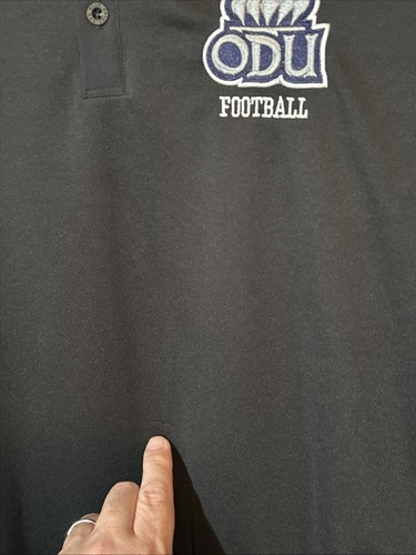 NIKE Old Dominion University ODU Monarchs Football Men’s XL Polo Black Dri-Fit - Picture 9 of 14