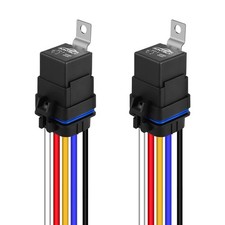 Ronybuy 5-Pin Waterproof Relay Kit 40/30 AMP 12V Relay Switch with Harness 12...