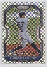 2021 Panini Prizm Tier II Power Plaid Prizm 28/75 Giancarlo Stanton #180 no9