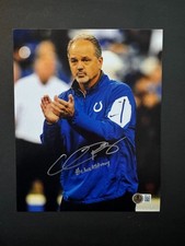Chuck Pagano Hot autographed signed Colts Chuckstrong 8x10 photo Beckett BAS coa