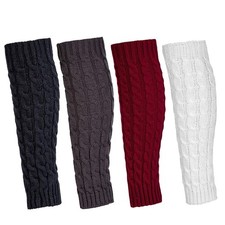 Leg Warmers for Women Girls 4 Pairs Winter Warm Long Boot Knit Knee High