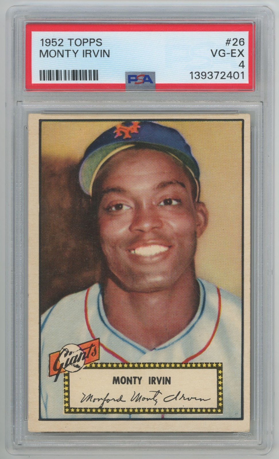 1952 Topps 26 M Irvin PSA 4 730940