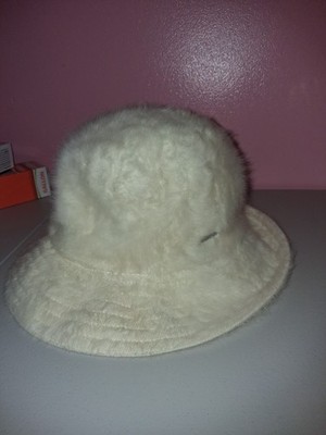 Kangol Off White Furry Bucket Hat Kangol Blue Furgora Fuzzy Bucket Hat - Cream/Off-White  main image 4