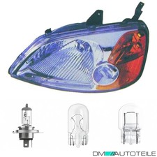 Scheinwerfer H4 links passt für Honda Civic VII Stufenheck/Coupe (ES) ab 00-03