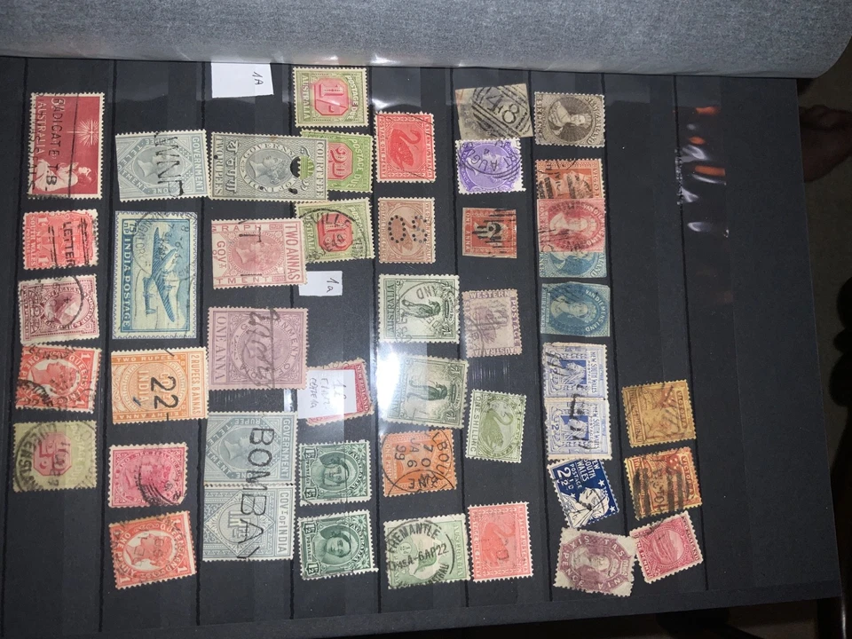 collection of stamps early australia India stamps includes van diemans land - Image 2 of 4