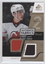 2008-09 SP Game Used Edition Authentic Fabrics Dual Gold 6/50 Zach Parise 0f8
