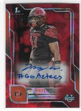 Trey White 2025 Bowman Chrome University Sapphire Red Auto San Diego 5/5