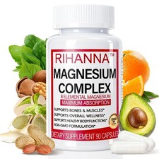 Magnesium Complex Supplement 8 Elemental 1000mg - Magnesium Glycinate, Citrate