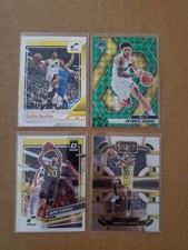 Utah Jazz Basketball Stars & Parallel 4 card lot/K. George Mosaic Green