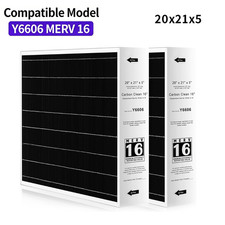 2Pcs Y6606 MERV16 Replacement Filter 20x21x5 ...