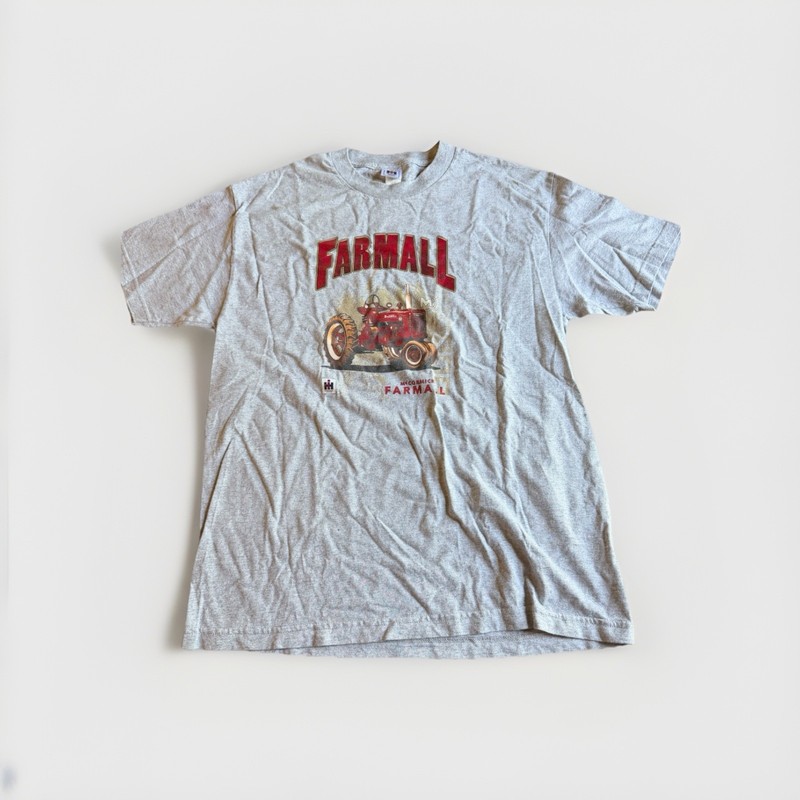 Vintage Tractor T Shirt McCormick Farmall International Harvester Size Large 90s