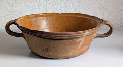 Antikes bäuerliches Sieb aus Keramik/ Steingut - 18. oder 19. Jahrhundert