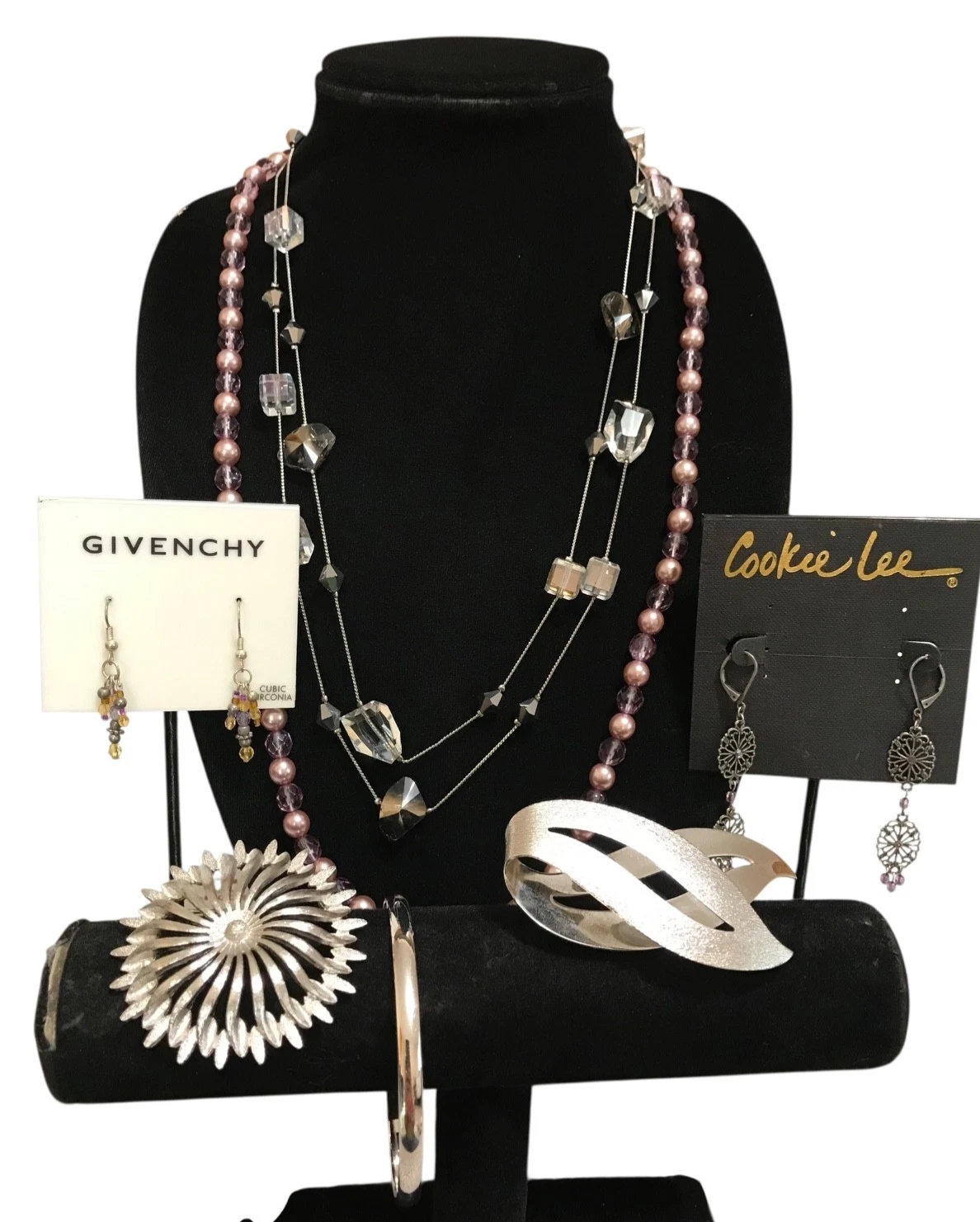 Lotto gioielli vintage ad oggi TUTTI FIRMATI Joan Rivers Givenchy Monet Mix perle finte