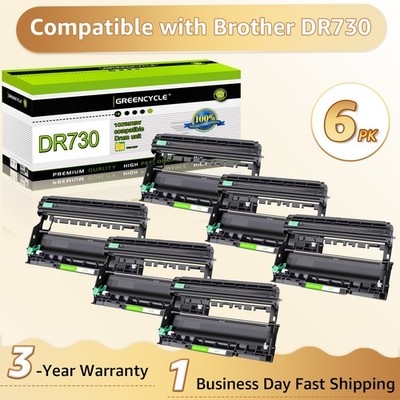 6PK Compatible for Brother DR730 Drum Unit Use with MFC-L2710DW MFC-L2750DW