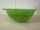 Rare PYREX Merry Christmas & a Happy New Year PROMOTIONAL Cinderella MIXING BOWL
