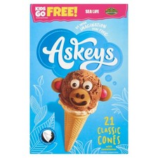 Askeys Ice Cream Cones, 21 each 75 g (Pack of 1), GR