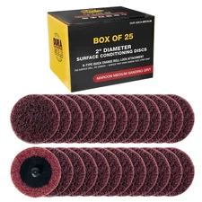 Dura-Gold 2" Surface Conditioning Discs Maroon Medium Sanding Grit (Box of 25)