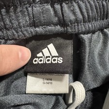 ADIDAS Unisex Youth Track Pants Size L 14/16 Gray Athletic 3-Stripe