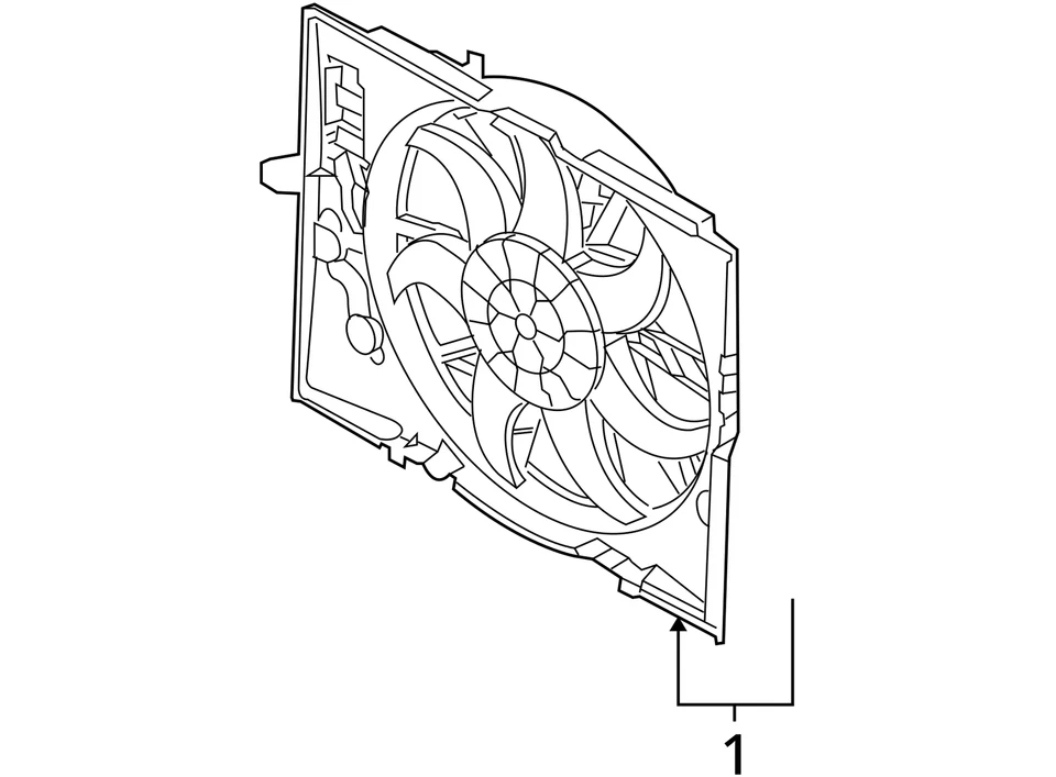 Conjunto de ventilador de motor de radiador 600 vatios para 08-10 BMW 528i 765290 Foto 4 de 4