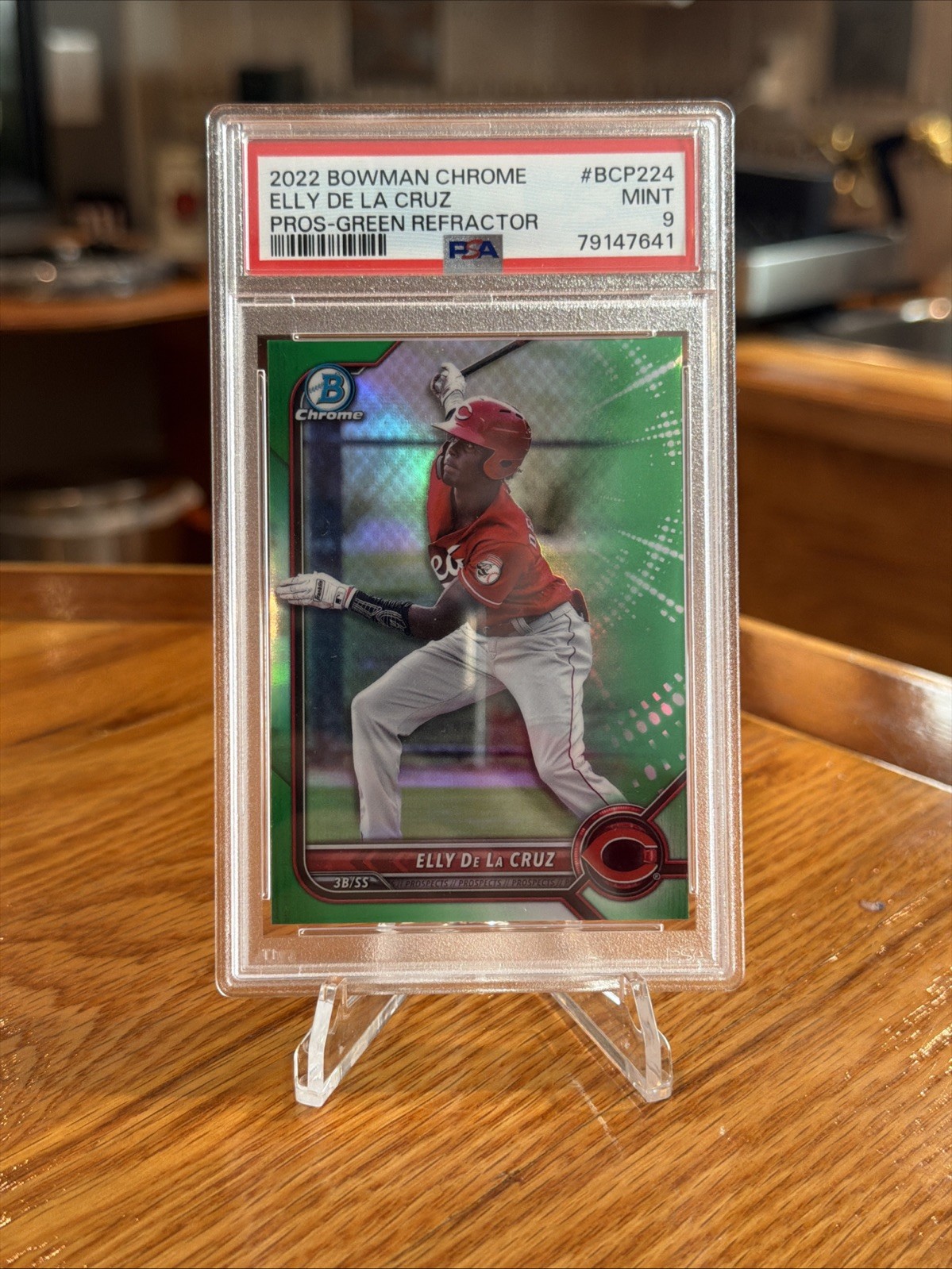 2022 Bowman Chrome - Prospects Elly De La Cruz #BCP-224 Green Refractor /99 (RC)
