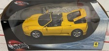 RARE 1999 HOT WHEELS 1/18 FERRARI 360 SPIDER DIECAST MODEL YELLOW HTF 29757