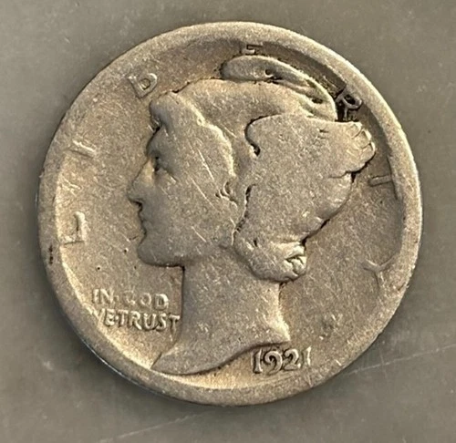 1921-D Mercury Dime - AG - About Good - 90% Silver