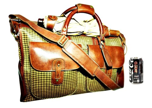 Vintage 1991 Ghurka Marley Hodgson 2 EXPRESS Bag Derby Check Duffel Business Bag