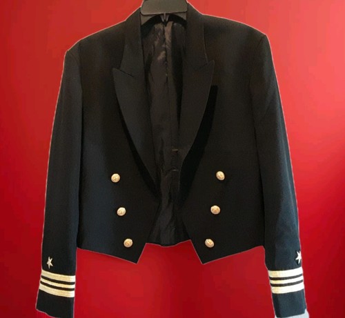 US Navy Offizierskleid kurze offene Jacke 6 Messingknöpfe - Gr. 44 - Subic Bay gebraucht, in einwandfreiem Zustand