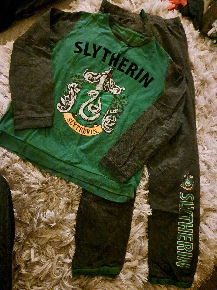 Harry Potter Green Grey Slytherin Pyjamas Age 12-13 UK