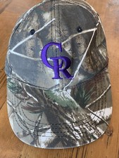 Colorado Rockies Camouflage Baseball Hat Cap Youth Kids OS Adjustable Purple CR