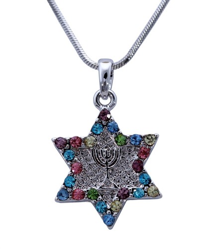 Soul Lamp Menorah Pendant Holy Gift Star of David Magen Necklace LUCKY Judaica - Picture 6 of 6