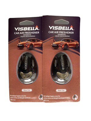 Visbella Car Air Freshener Membrane Liquid Deodorizing NEW CAR ( 2 Pack )