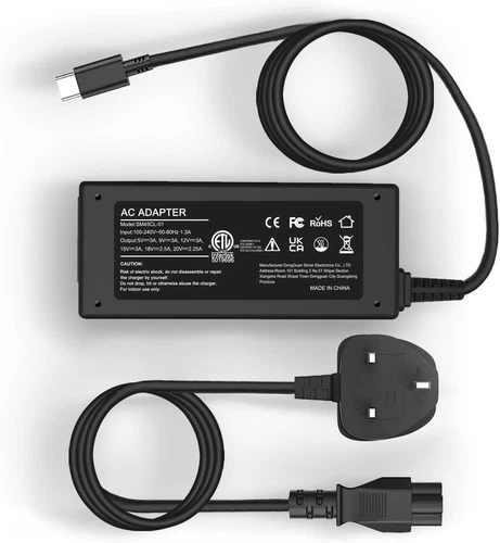 45W Blue Tip USB C Chromebook Charger for HP, Dell, Lenovo, Acer, Asus Samsung - Picture 2 of 13